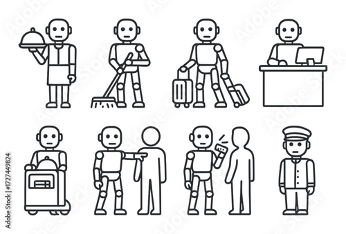 Robots assisting in hospitality services and customer interaction