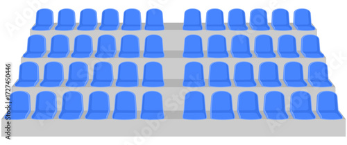seats for match spectators vector illustration isolated on white background.