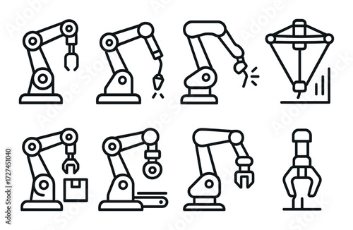 Eight industrial robotic arm designs for automation and manufacturing efficiency