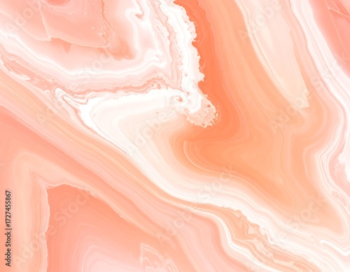 Abstract peach and white marble pattern