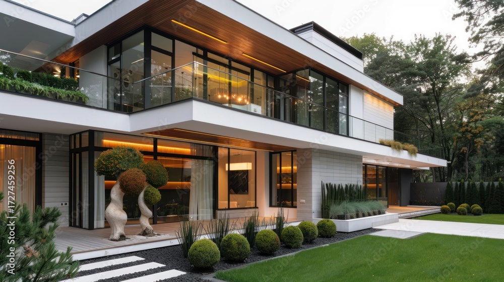 Fototapeta premium Modern house exterior design