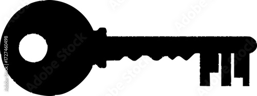 Photos Unlock possibilities with a bold, modern key silhouette symbolizing access, solu