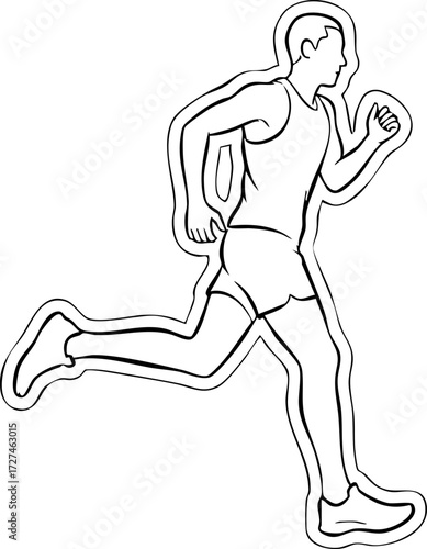 Dynamic athlete in motion, capturing the spirit of speed and endurance for active lifestyle and sports concepts
