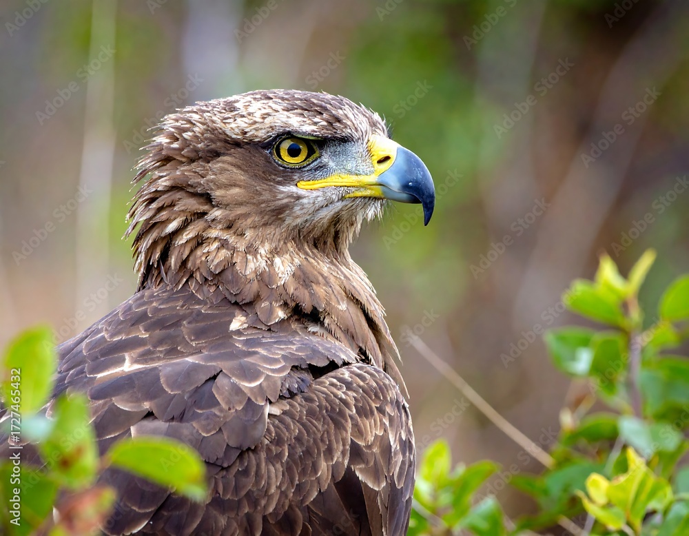 Obraz premium Close-up of a brown bird of prey