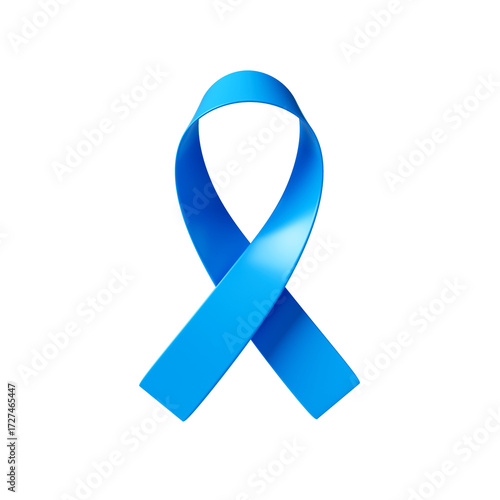 Laço de Novembro Azul Elemento 3D isolado	
