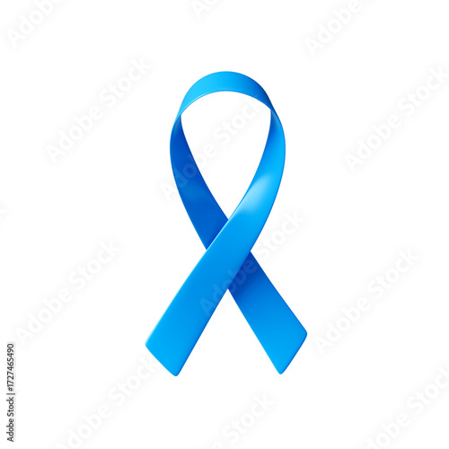 Laço de Novembro Azul Elemento 3D isolado	
