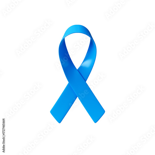Laço de Novembro Azul Elemento 3D isolado	
