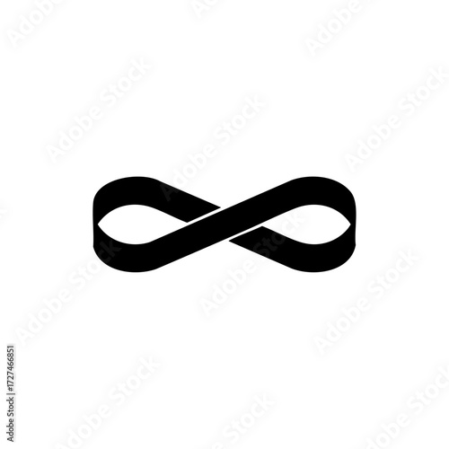 Resistance band forming an infinity loop shape for exercise, flexibility, and strength workouts.