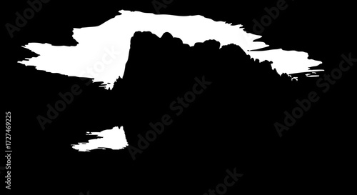 Dynamic abstract mountain range silhouette conveying power and natural grandeur for impactful modern designs and branding