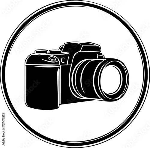 Professional camera icon symbolizing photography passion, creativity, and capturing life's moments with artistic vision and modern technology