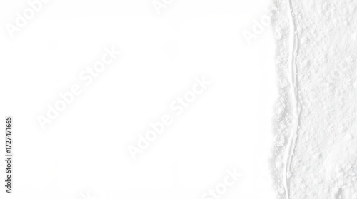 Snowflake vertical divider on clean white for email hero