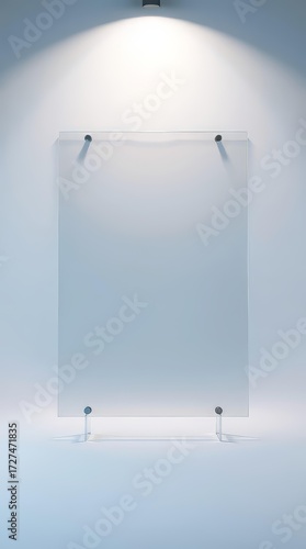Vertical acrylic sign banner