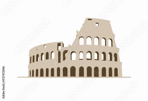 Iconic Ancient Amphitheater with Arched Facade and Partial Ruins Illustrating Historic Architectural Marvel