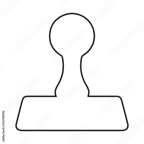 Rubber stamp outline icon