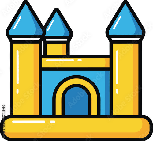  Inflatable castle vector illustration