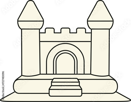  Inflatable castle vector illustration