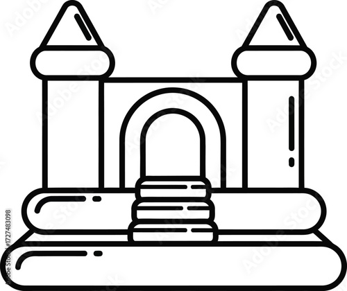  Inflatable castle vector illustration