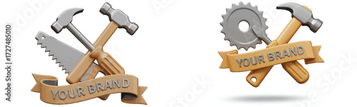 Gardening tools set isolated on a white background for work and repair equipment illustration