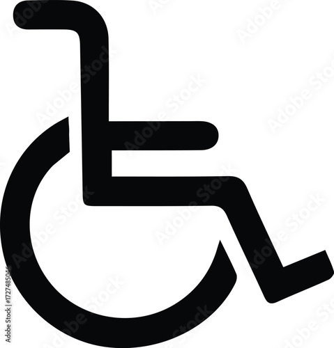 Iconic wheelchair symbol representing accessibility and disability support services