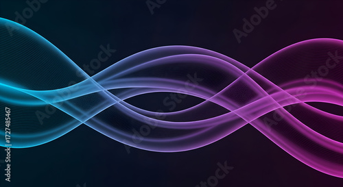 Dynamic abstract wave design with vibrant colors creating a modern and elegant digital art piece