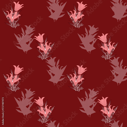 multi colored decorated hand drawn rendered traced embraided ornamental all over base background. repeat pattern geometrical texture border ethnic tribal creative design	
