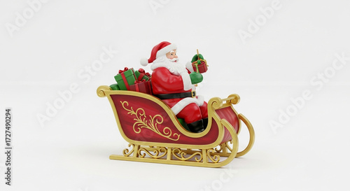 Santa claus in sleigh with christmas gifts holiday season festive cheer christmas decoration christmas spirit
