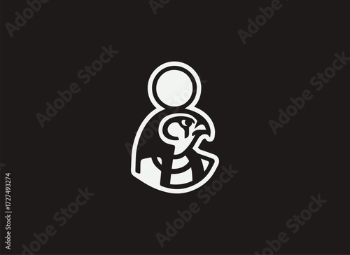 Ra Logo and Illustration, Egyptian Sun God Logo Design, Ancient Egypt Mythology Vector, Ra God Illustration, Solar Deity Symbol, Egyptian Mythological Logo, Pharaoh Era Branding, Sun God Ra Artwork, M
