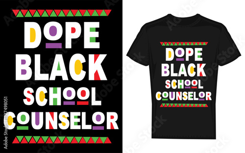 Proud african american school counselor celebrating their important profession