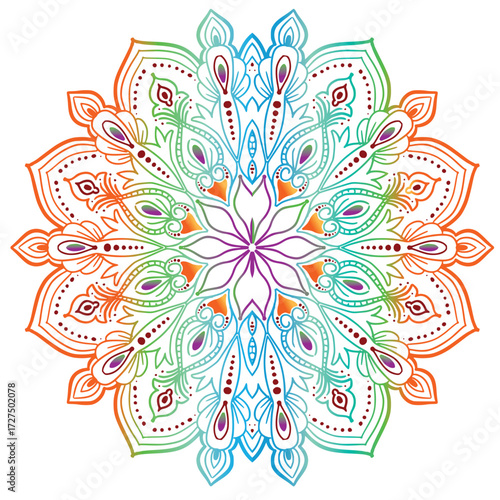colorful mandala design in illustrator