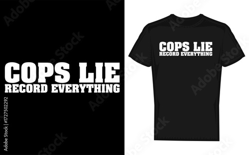 Activist graphic protesting police corruption and advocating for recording law enforcement actions