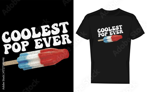 Retro bomb popsicle father s day greeting card design with fun typography