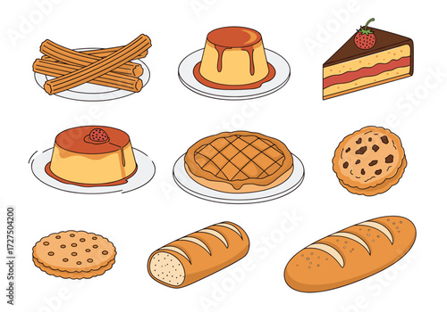 A delightful assortment of sweet pastries and freshly baked breads.