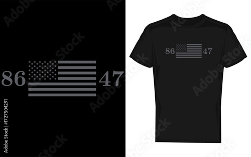 Retro 1980s style political statement graphic with bold typography and abstract elements