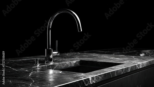 Modern kitchen sink and faucet