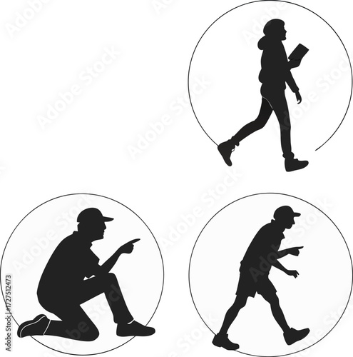 vector silhouettes of people