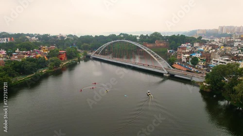Rani Kamlapati Arch Bridge In The City Of Bhopal, Lower Lake, Jahangirabad, Madhya Pradesh, India.