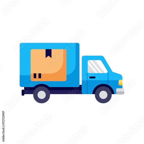 Get your goods delivered swiftly with this modern delivery truck, perfect for logistics and shipping businesses needing a reliable transport solution