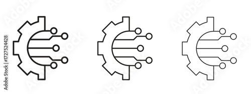 Transform icons in thin line symbols with editable strokes