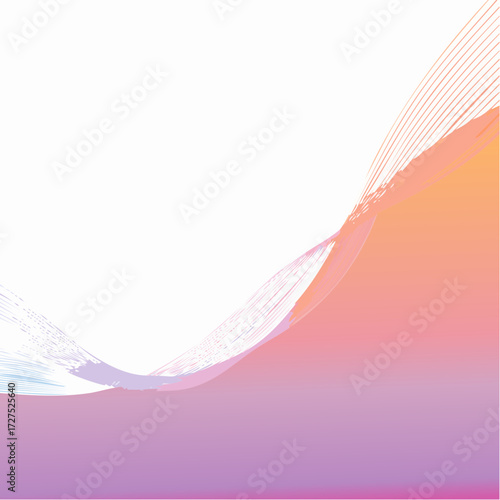 Abstract Pastel Wave Design.