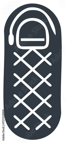 Isolated Sneaker Top Icon Simple Style with Laces and Rounded Shape  Sporty Shoe Minimalist Illustration