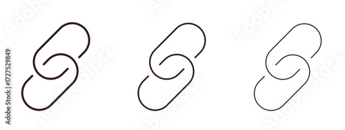 Link icons in thin line symbols with editable strokes