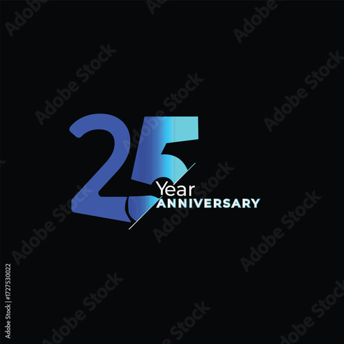 25 Year Anniversary Celebration Logo Design with Elegant Typography and Minimal Corporate Background