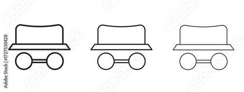 Incognito icons in thin line symbols with editable strokes