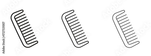 Hair brush icons in thin line symbols with editable strokes