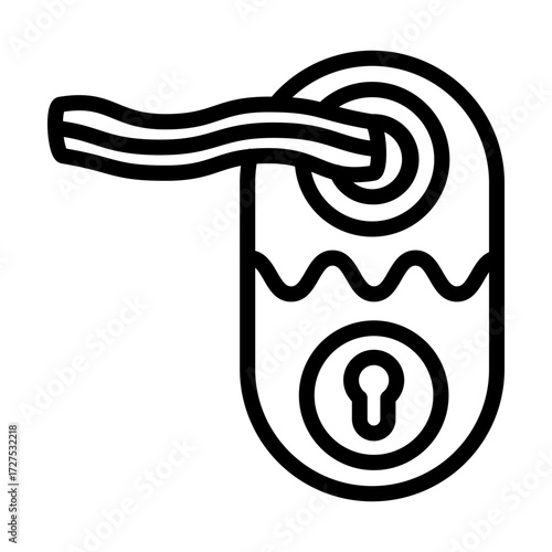 Door knob line icon