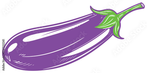 Vibrant Eggplant Illustration