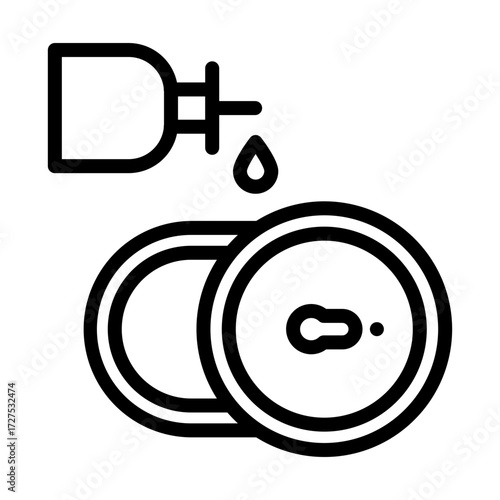 Oil in lock line icon