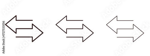 Data transfer icons in thin line symbols with editable strokes