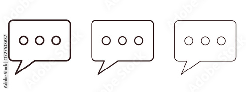 Comment icons in thin line symbols with editable strokes