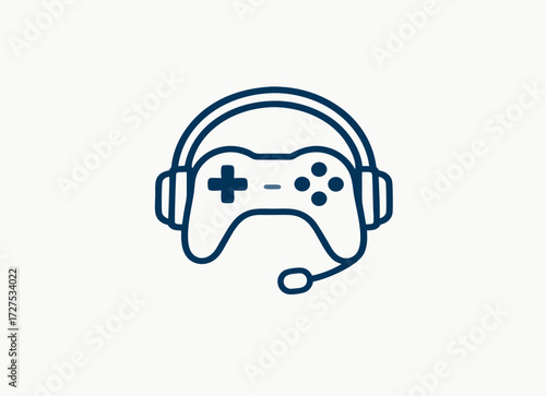Game controller headset logo design